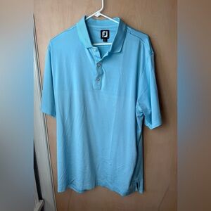 Men's FootJoy Light Blue Polo Shirt